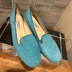 Prada suede loafers